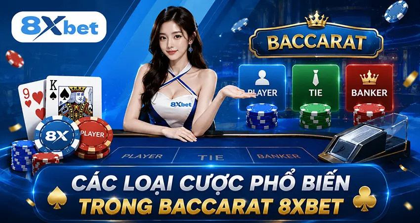 Các loại cược phổ biến trong Baccarat 8XBET
