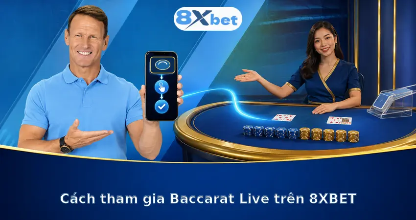 Cách tham gia Baccarat Live trên 8XBET