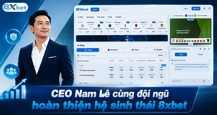 CEO Nam Lê cùng đội ngũ hoàn thiện hệ sinh thái 8xbet